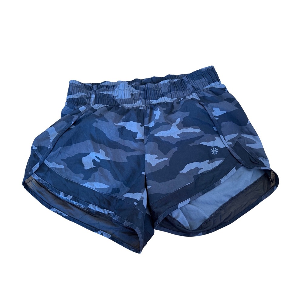 Athleta printed mesh racer run short 4" athletic wear sports outdoor running